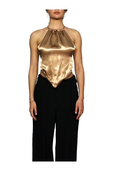ANTOA Carmen Bronze Satin Crop