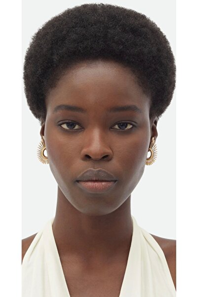 monalisatoka Kadın Çelik Zirkon Gold Küpe