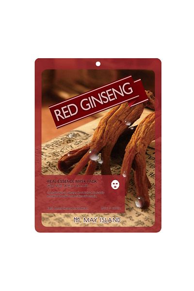 May Island PacK of 5 Korean Red Ginseng Paper Face MasK - EnergY and ElasticitY Is Condimented on the SKin