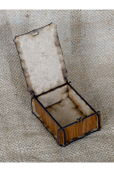 Rübiş Fotoğrafcılık Ceviz Rengi MDF 7 cmx5 cm Küçük Kutu USB Bellek Yüzük Tesbih Kolye ve Hediye İçin Saklama Çözümü