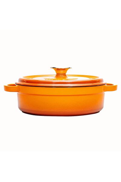 Sürel Demirdöküm 28 CM Short Pot Orange