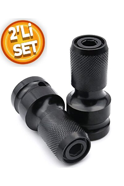 Depolife Somun Sökme Darbeli Matkap Makinesi Için 2li Mandrenli Bits Adaptörü Tornavida Vidalama Sökme Takma