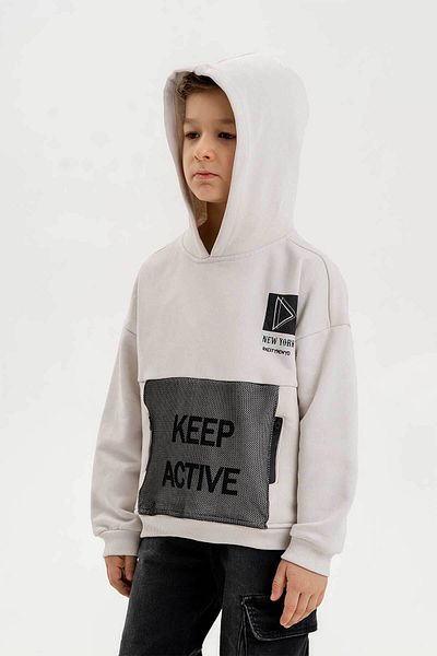Gold Class Kidswear Момчешки суичър с три нишки с качулка и цип