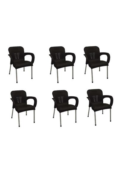 nar sokağı 6 Adet Metal Ayaklı Plastik Sandalye Koltuk 6'lı Set