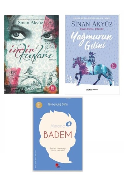 Alfa Yayınları Sinan Akyüz - Incir Kuşları - Yağmurun Gelini - Badem Kitabı