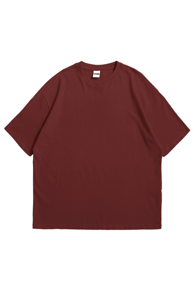 Scrovtie Tricou cu mânecă scurtă, simplu, oversize, cu decolteu rotund, pentr...