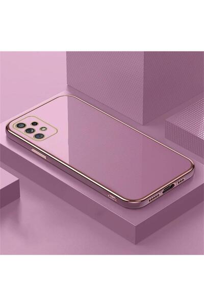 Rivor Samsung Galaxy A73 Uyumlu Kılıf Parlak Kenarlı Altın Işlemeli Kamera Ko...