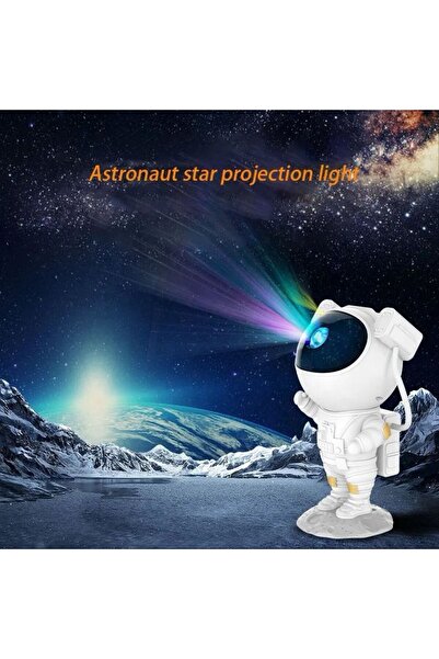 BLUE SİDE Astronot Projektör Led Işık Lazer Galaxy 360 Yıldız Projeksiyon Aurora Bulutsusu Çocuk Gece Lambası