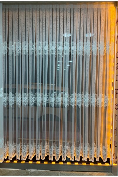 ADAR PERDE Titi Zemin 3 Sıralı Tül Ekru Reng Tek Parça