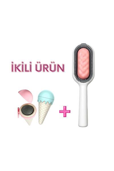Dream Plus Ice Cream Catnip Cat Lick Ball and Wet Wipe Apparatus Feather Collection Tool Feather Dust Collector Comb
