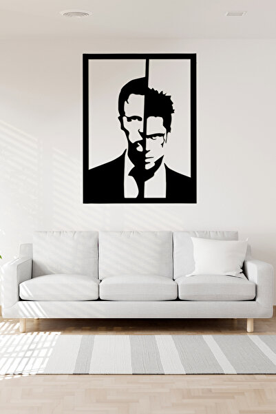 OYART&DESIGN Fight Club Tyler Durden Duvar Dekoru Duvar Süsü, Ahşap Lazer Kes...