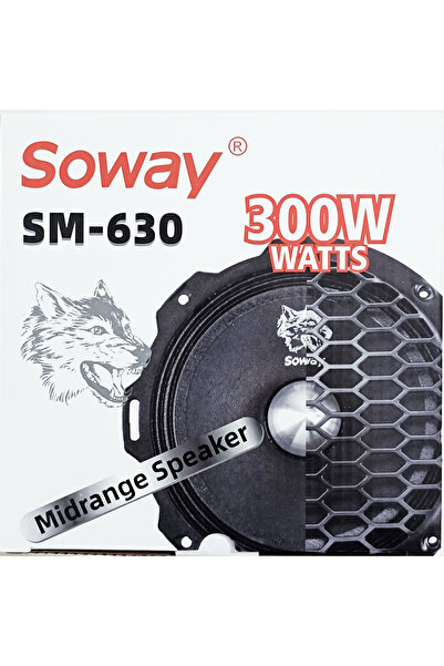 EXVOL SOWAY SM-630 16CM MİDRANGE KURŞUN GÖBEK 300W 150RMS HOPARLÖR KAPAKLI (2ADET)