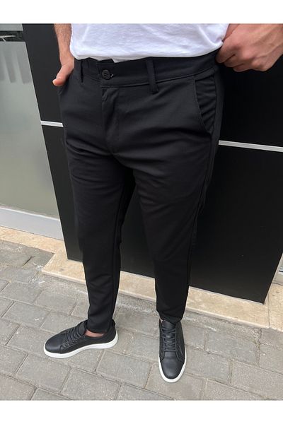 ElitWear Men's Linen Slim Fit Trousers