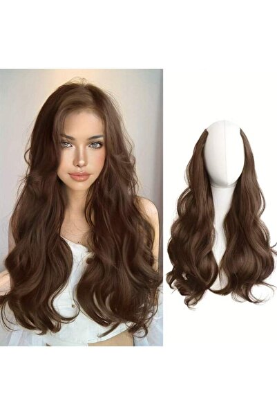 CESLİFE Tam Baş Yanları da Kaplayan Geniş Yarımay Çıt Çıt- Karamel