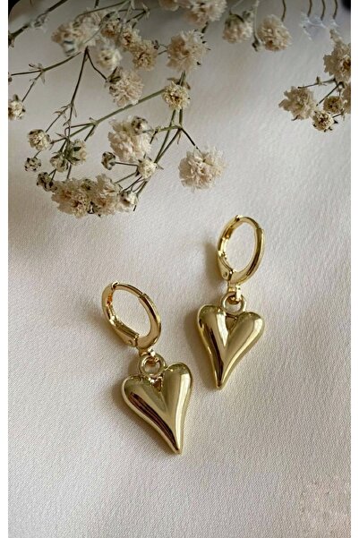 Asia by Leuvoié Asia By Leuvoie Altın Kaplama Kalp Küpe