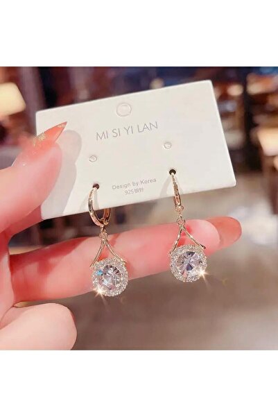 DESİGNEDBYD Women's Modern Solitaire Earrings