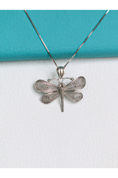 Mutlu Gümüş Telkari Yusufçuk Kolye