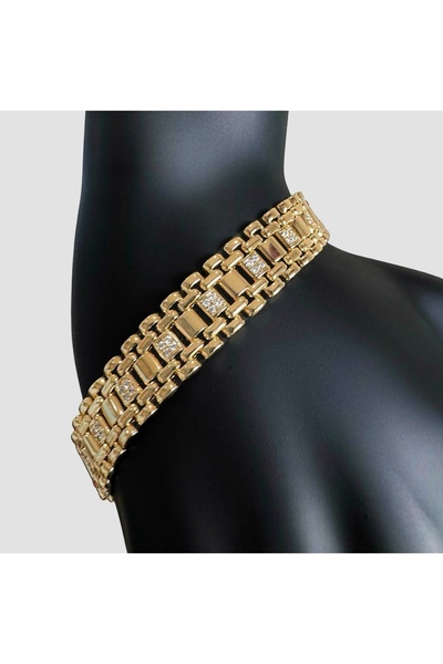 neslyaccessories Gold Renk Zirkon Taşlı Xuping Bileklik