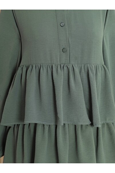 Modamorfo Half Buttoned 3 Layer Ayrobin Tunic