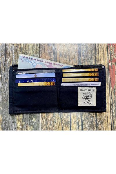 Street Bag Ethnic Authentic Bohemian Design Wallet with Elastic Coin Compartment