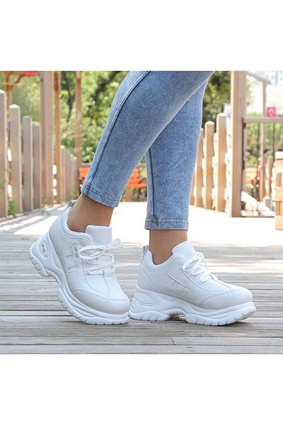 M.P. M.P 305 White Original Product Thick Sole Women's Walking Shoes