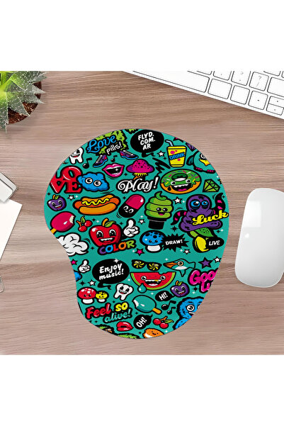 UcuruStore Μικτό σχέδιο κινουμένων σχεδίων με οβάλ επιφάνεια ποντικιού με υπο...