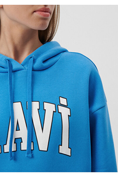 Mavi Logo Baskılı Kapüşonlu Sweatshirt 1600361-70861