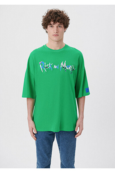 Mavi Rick and Morty Printed Green T-Shirt Oversize / Wide Cut 0611362-71754