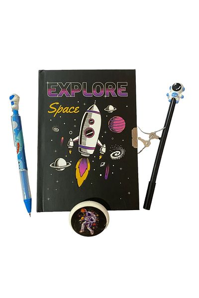 Dudo Baby Space Themed Locked Memory Book Set