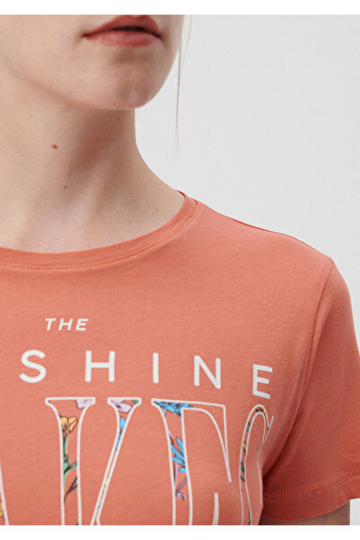 Mavi Makes Printed Orange T-Shirt Slim Fit / Slim Cut 1611733-70444