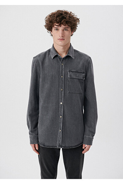 Mavi Gri Denim Gömlek Regular Fit / Normal Kesim 0210971-900