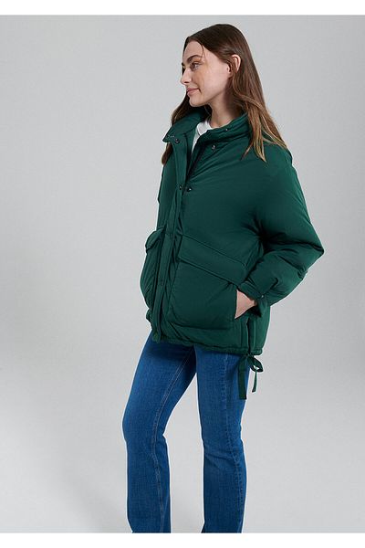 Mavi Дантелено детайлно зелено яке Oversize / широка кройка 1110330-71929