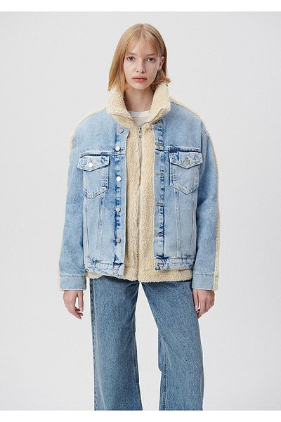 Mavi Jachetă Rubina Blue Sherpa Jean 1110278-85812