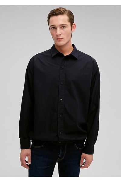 Mavi Πουκάμισο σκούρο μπλε ναυτικό Oversize / Φαρδιά κοπή0211195-80872