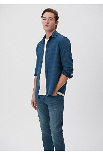 Mavi Kareli Lacivert Gömlek Slim Fit / Dar Kesim 0210969-86148
