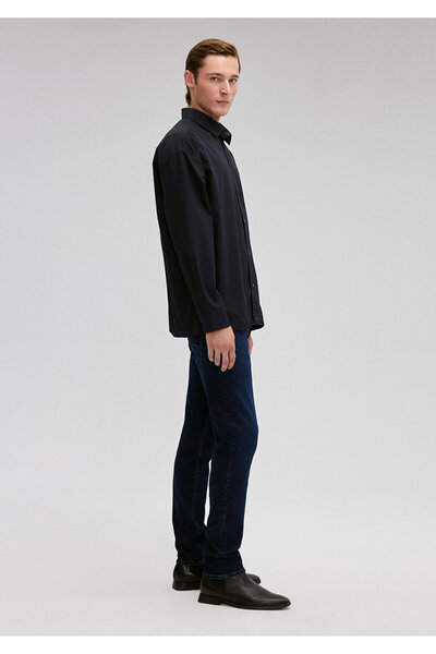 Mavi Koyu Lacivert Gömlek Oversize / Geniş Kesim 0211195-80872