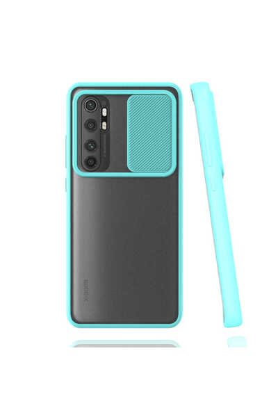 kilifone Xiaomi Mi Note 10 Lite - Kılıf Slayt Sürgülü Arkası Buzlu Lensi Kapak