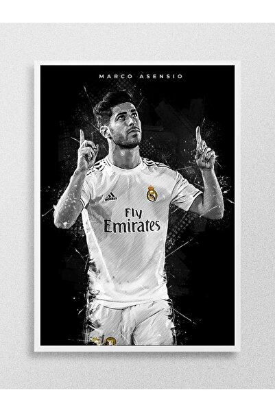 Mudi Store Marco Asensio Futbol Poster Çerçevesiz Yüksek Kalite Futbolcu Duvar Poster