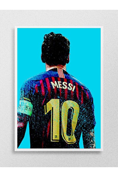 Mudi Store Lionel Messi Futbol Poster Çerçevesiz Yüksek Kalite Futbolcu Duvar...