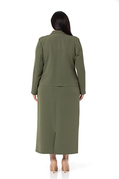 DISENTIS MODEST Set Fustă Jachetă Kaki