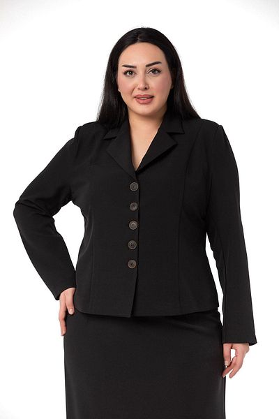 DISENTIS MODEST Large Size Skirt Jacket Black Set