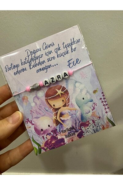 HARİKALAR DÜKKANI Özel Tasarım Doğum Günü Kız Hediyelik Bileklik 10'lu