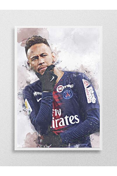 Mudi Store Neymar Futbol Poster Çerçevesiz Yüksek Kalite Futbolcu Duvar Poster