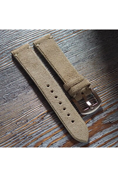 Ventum Craft 20 mm Bej Rengi Süet, Hakiki Deri el yapımı kordon