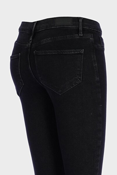 CROSS JEANS Judy Black High Waist Cut-Tie Zippered Jean Trousers C 4521-250