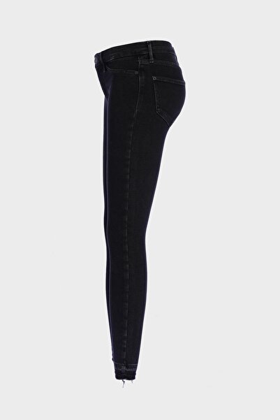 CROSS JEANS Judy Black High Waist Cut-Tie Zippered Jean Trousers C 4521-250