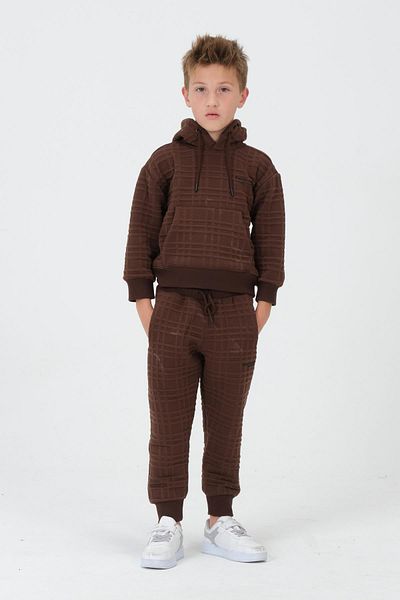 Black One Boy's Hooded Tracksuit Set