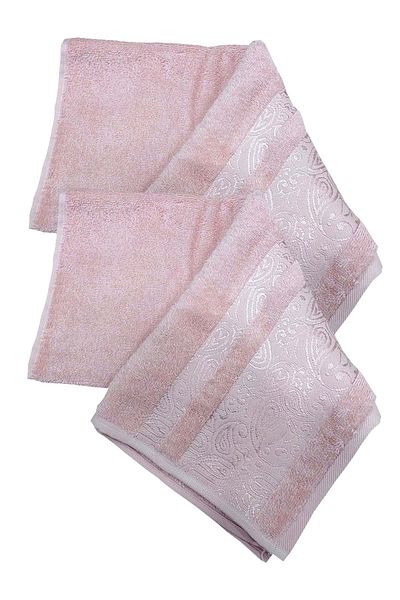 Özdilek 2 Pieces Cotton Hand-Face Towels (50x80)-Dory Powder
