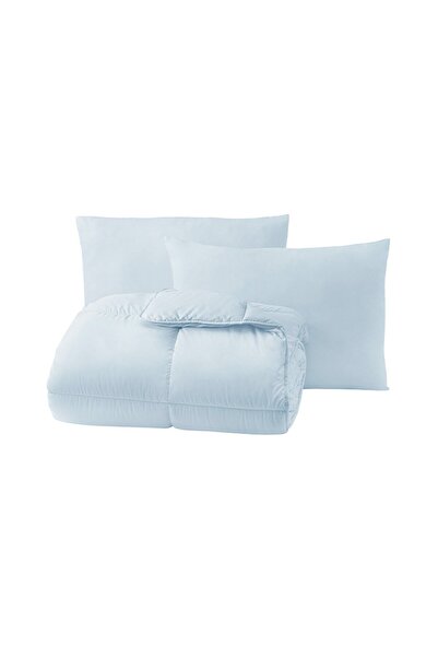 Yataş Macaron Double Duvet - Pillow Set - Blue