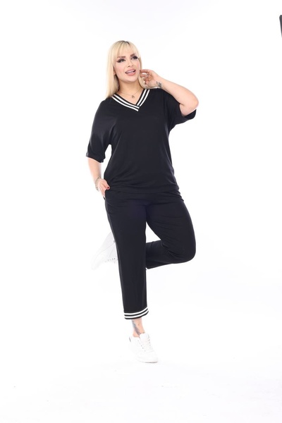 xlargebutik Облекла в големи размери Супер удобен комплект с ребра Нов сезон